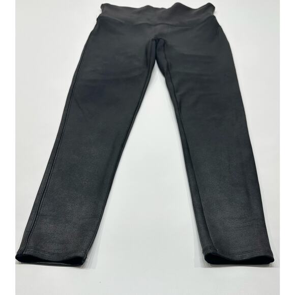 Spanx Faux Leather Leggings Black High Rise M Petite - Picture 2 of 8